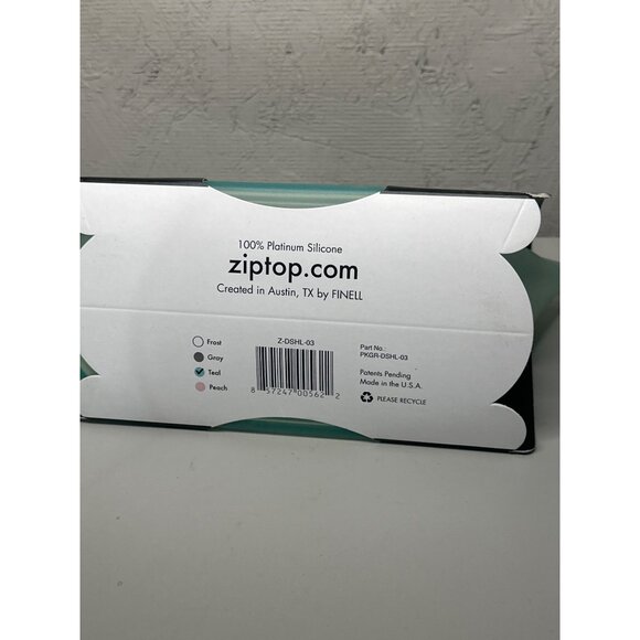 Zip Top Large Dish 32 Oz Teal Silicone Reusable Container - Picture 2 of 3